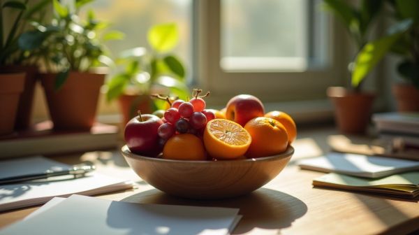 Optimiser le bien-être au travail avec un panier de fruits au bureau